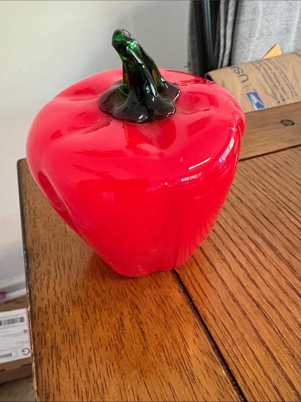 Red Ceramic Bell Pepper Decorative Accent - Picture 2 of 3